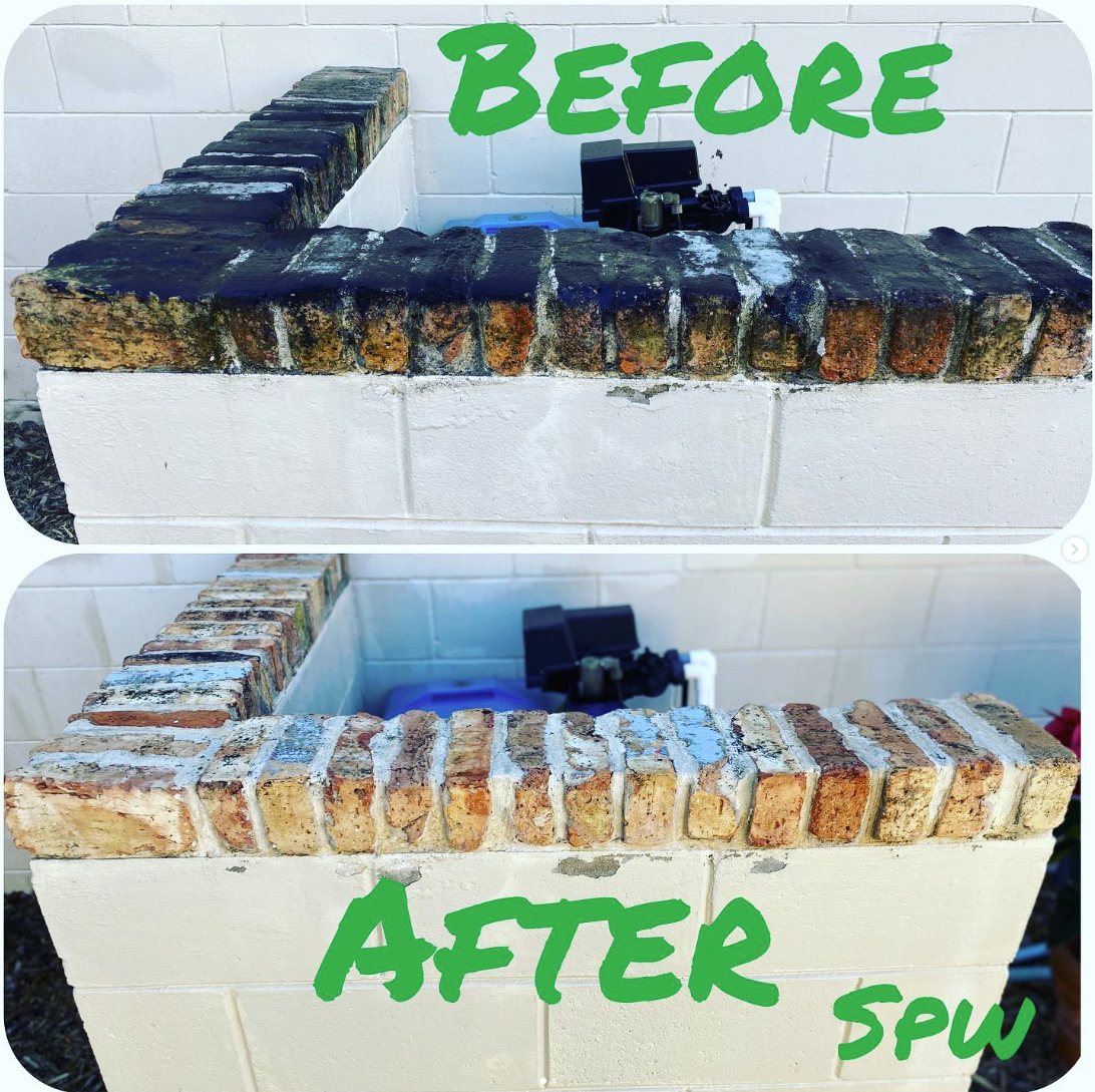 Before and after pressure washing example 5